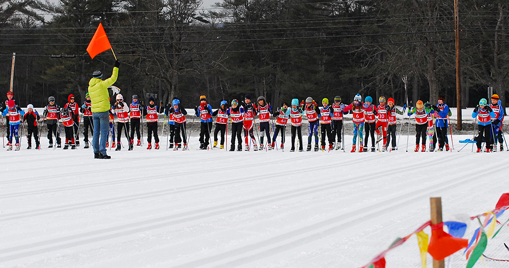 Silver Fox Trot 2014, start of the BKL girls 3-4 grade race