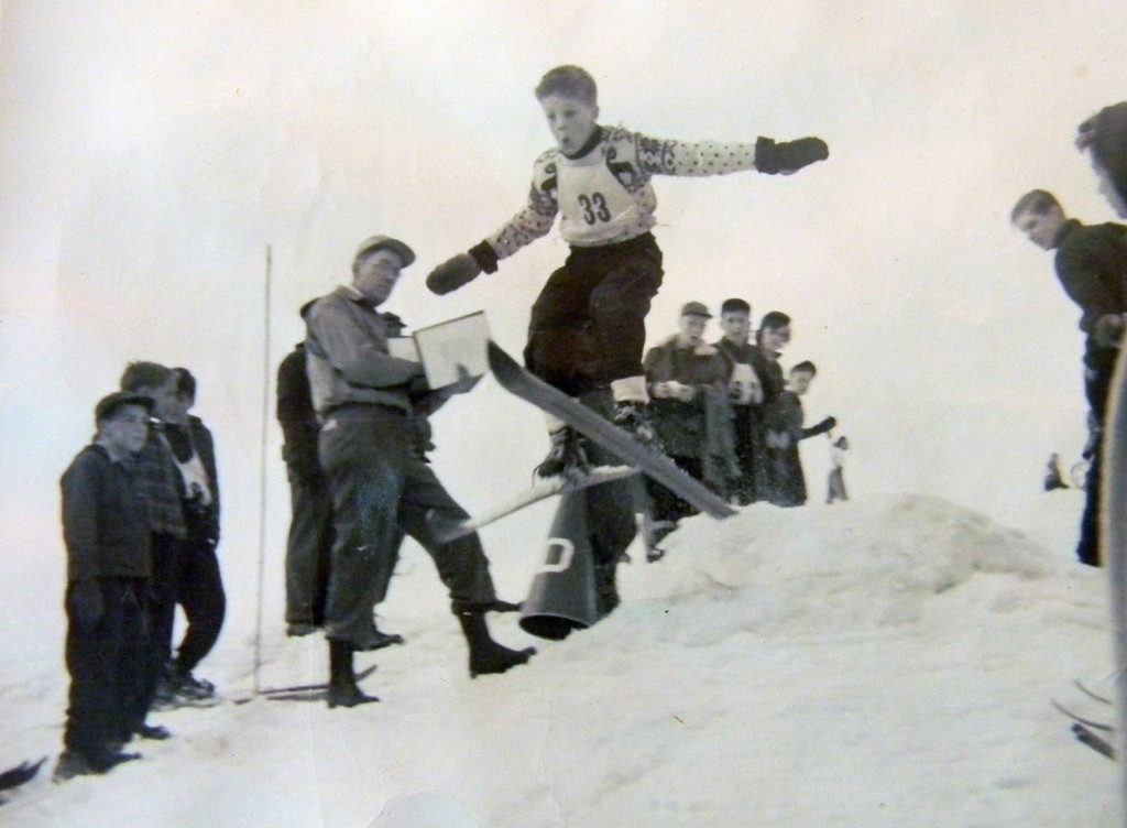Dave Holbrook jumping at Oak Hill - 1939